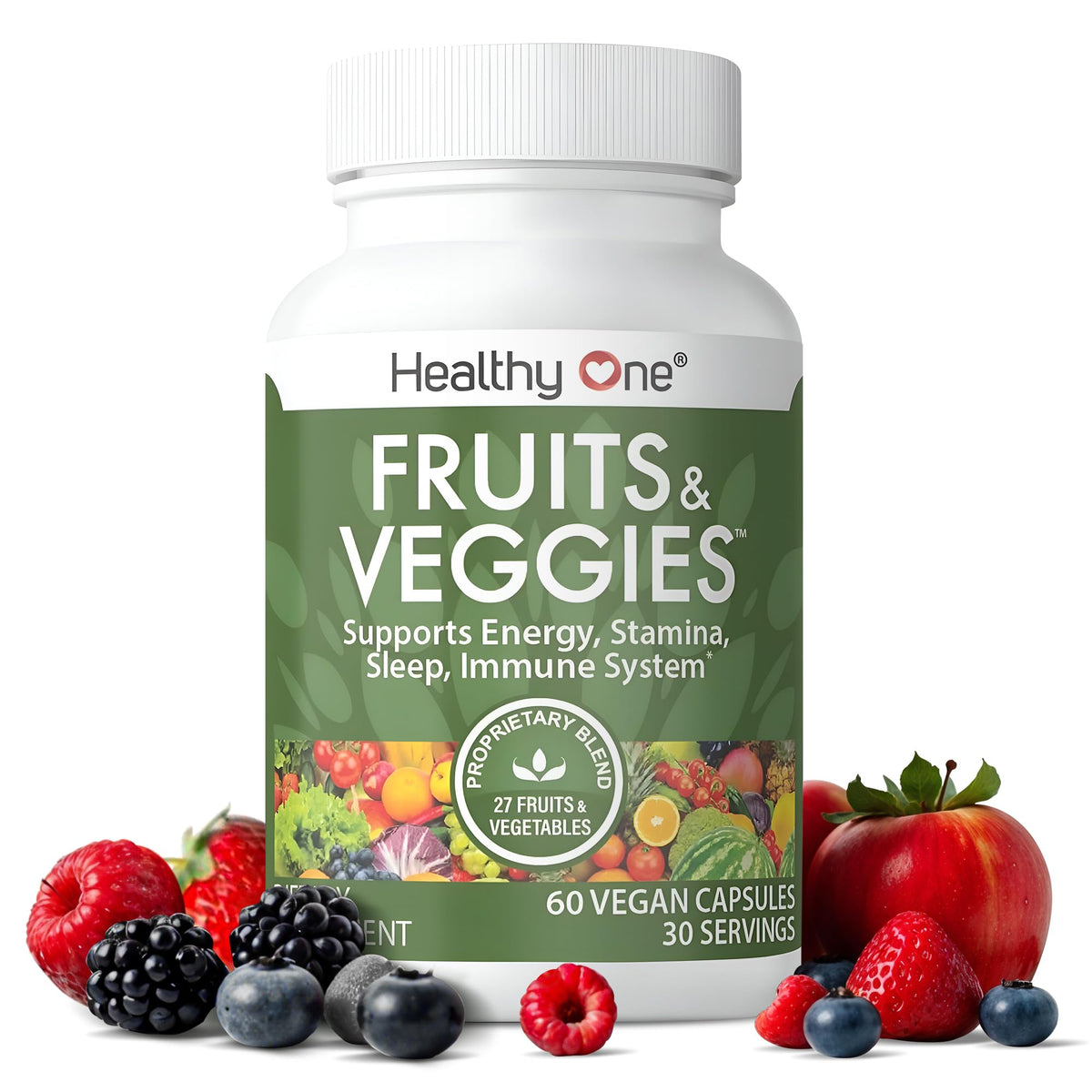 Healthy One Fruits & Veggies - 27 Premium Whole Foods - Vitamins