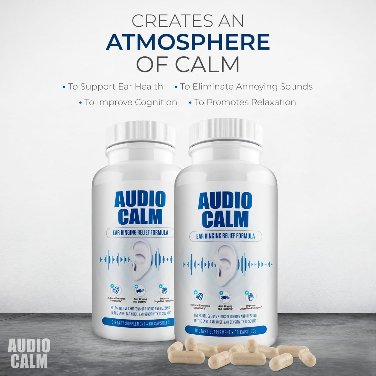 BACTICURE Audio Calm Tinnitus Relief - 60 Capsules - image 4