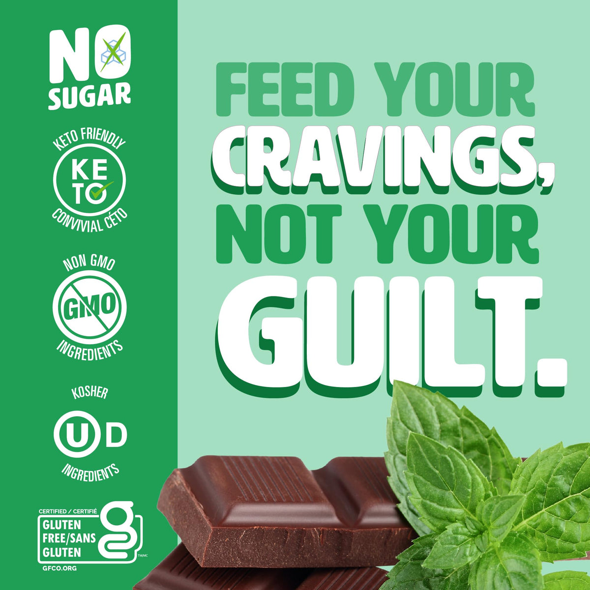 No Sugar Company Keto Bar Mint Chocolate - 12 Count - image 2