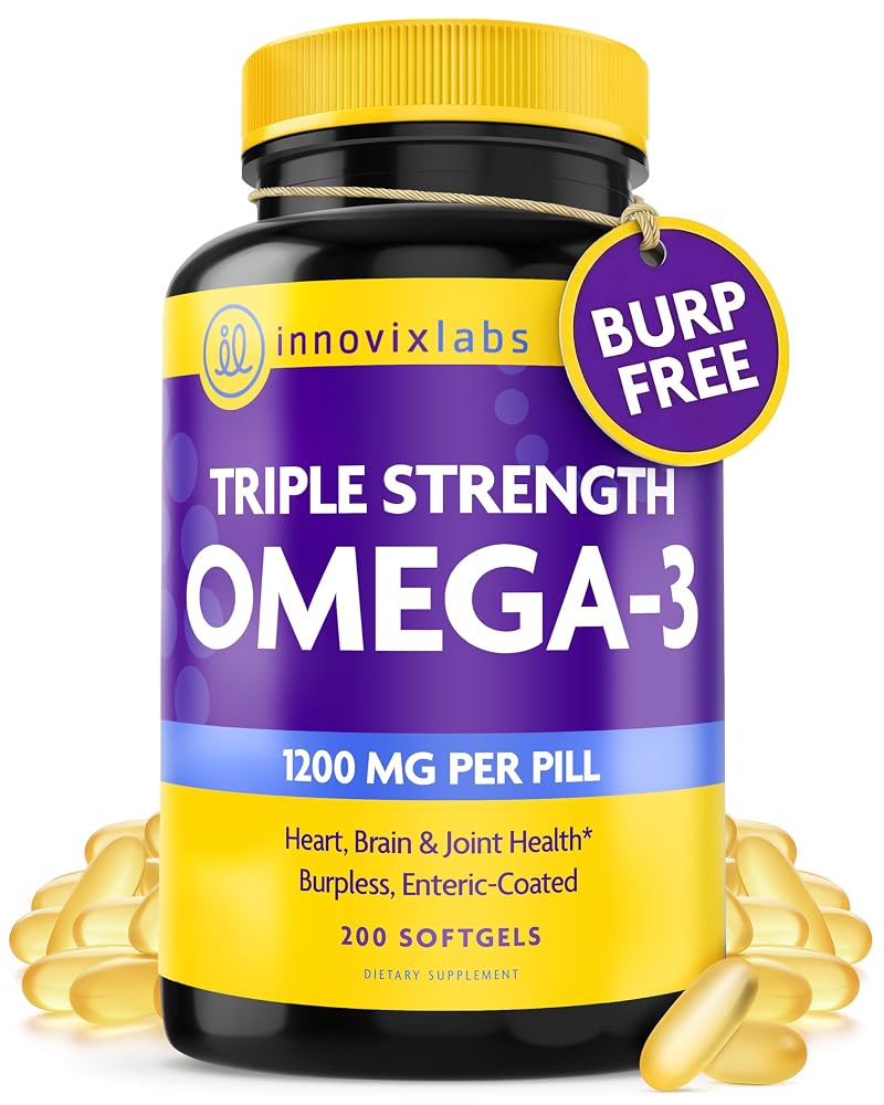 InnovixLabs Triple Strength Omega-3 Fish Oil 900 mg - 200 Softgels