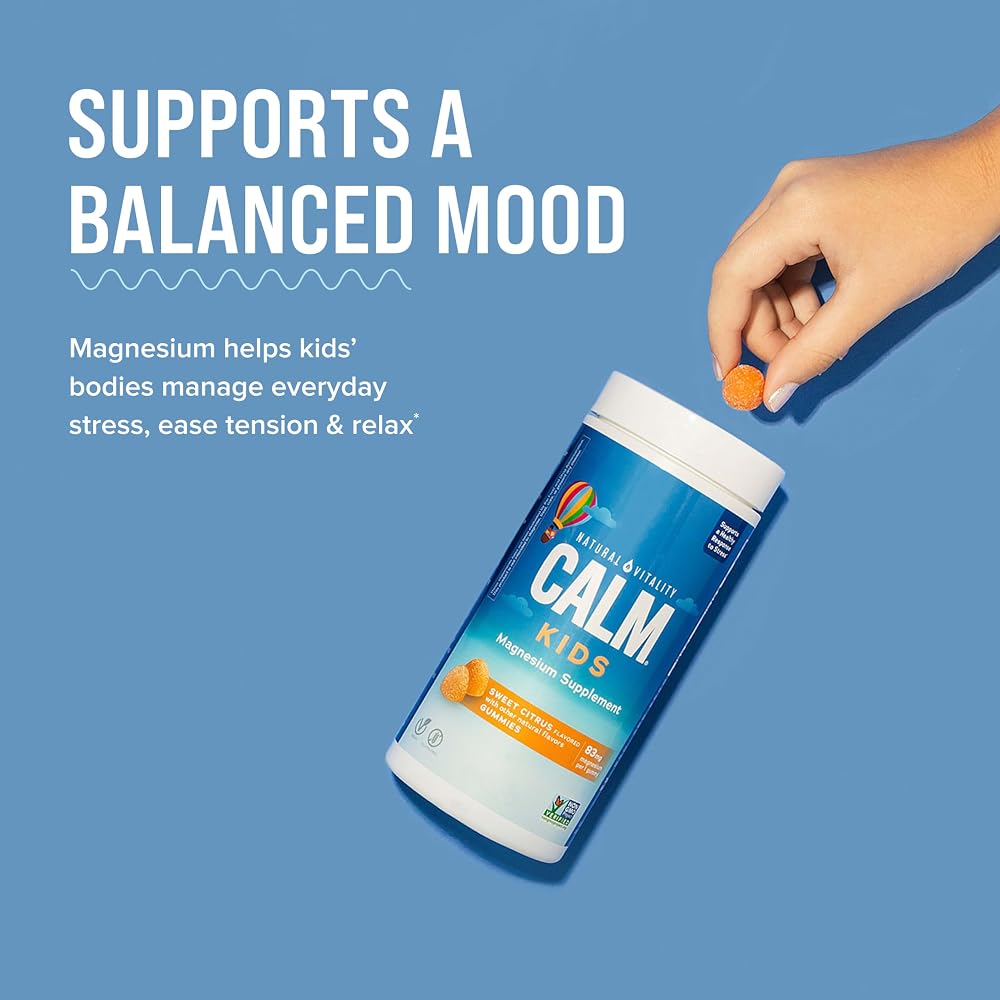 Natural Vitality Calm Kids Magnesium Supplement Gummies, Sweet Citrus - 60 Count - image 4