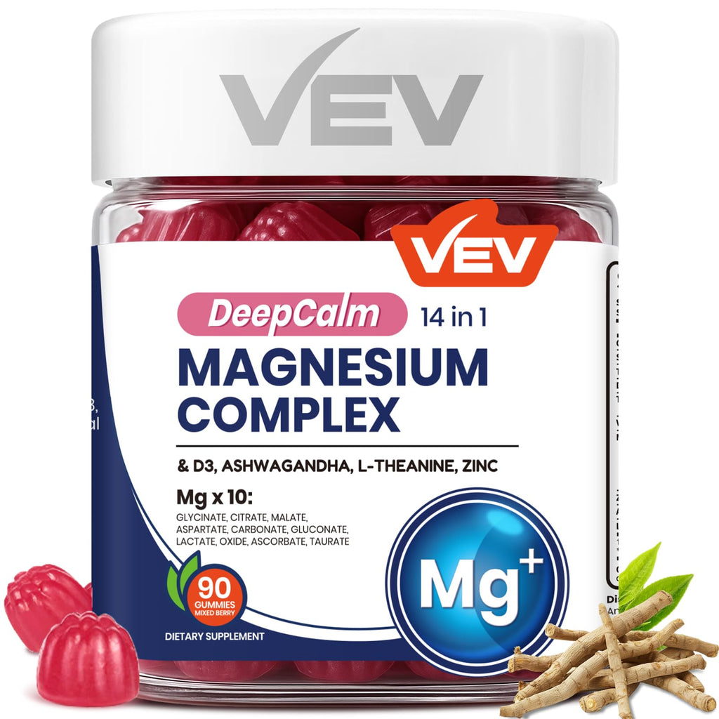 VEV Deep Calm Magnesium Complex Gummies - 90 Count