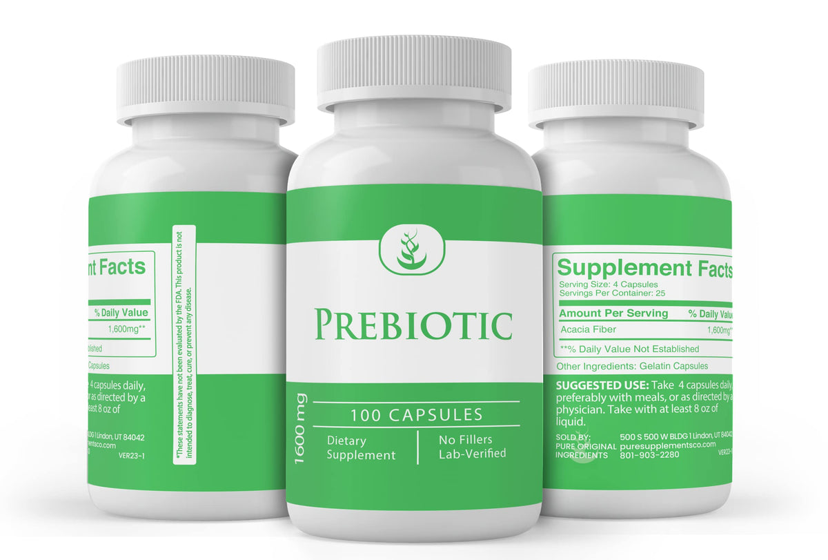PURE ORIGINAL INGREDIENTS Prebiotic - 100 Capsules - image 4