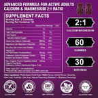 GORNVB Calcium Magnesium Zinc Gummies with High Absorption Magnesium