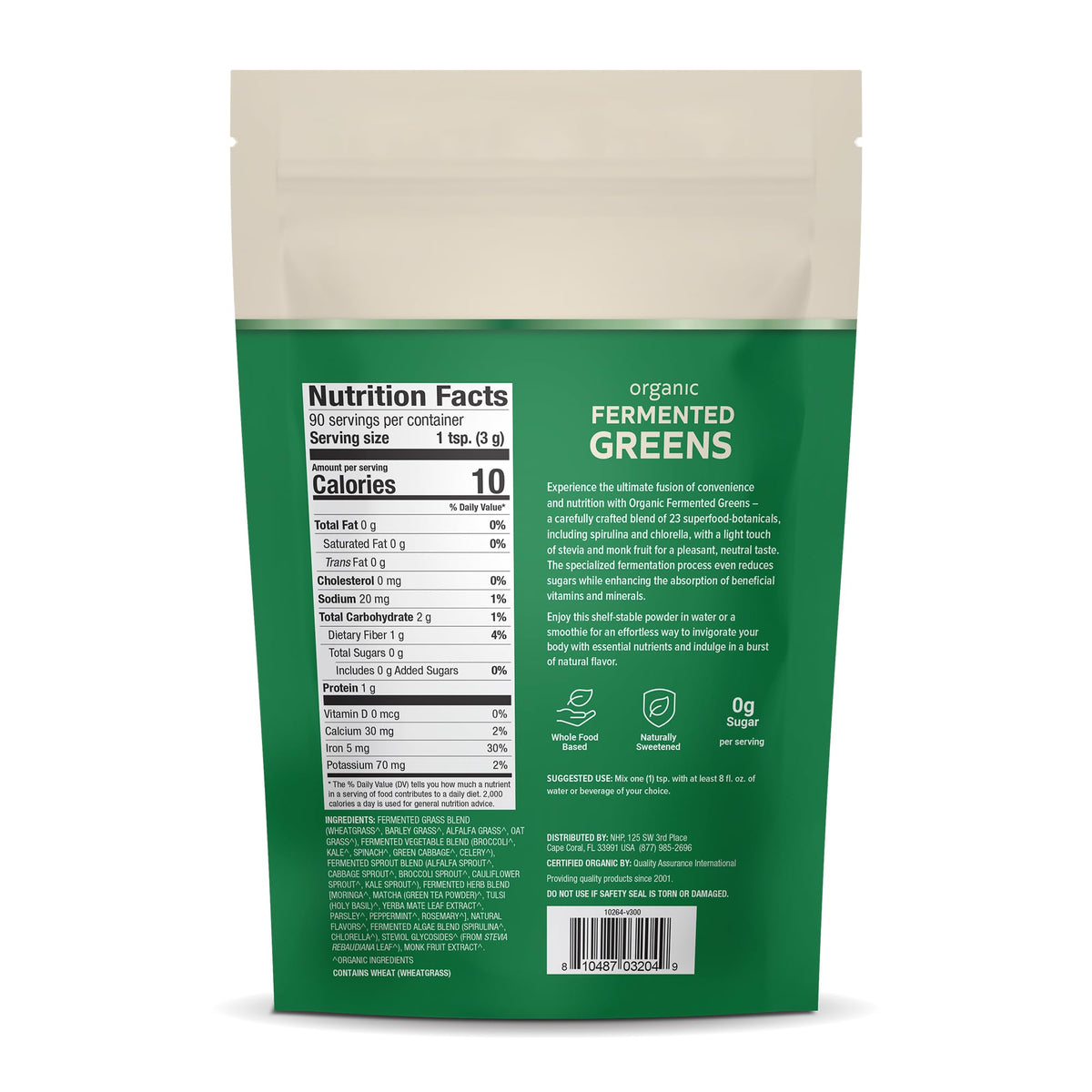 Dr. Mercola Organic Fermented Greens Powder - 90 Servings - image 2