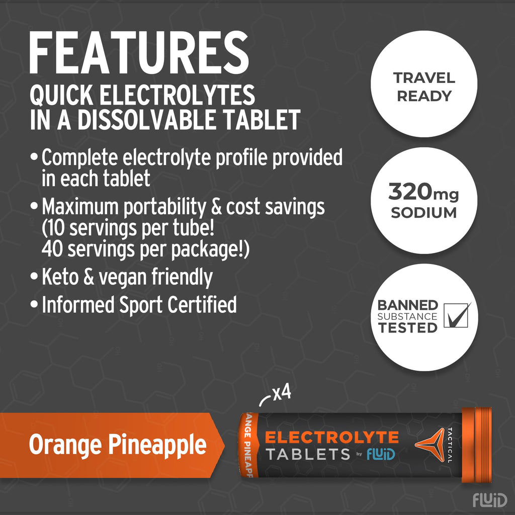 Fluid Tactical - 40 Count Effervescent Electrolyte Tablets