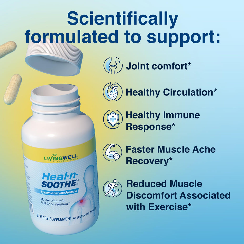 HEAL-N-SOOTHE Proteolytic Systemic Enzymes for Joints - 90 Capsules - image 2
