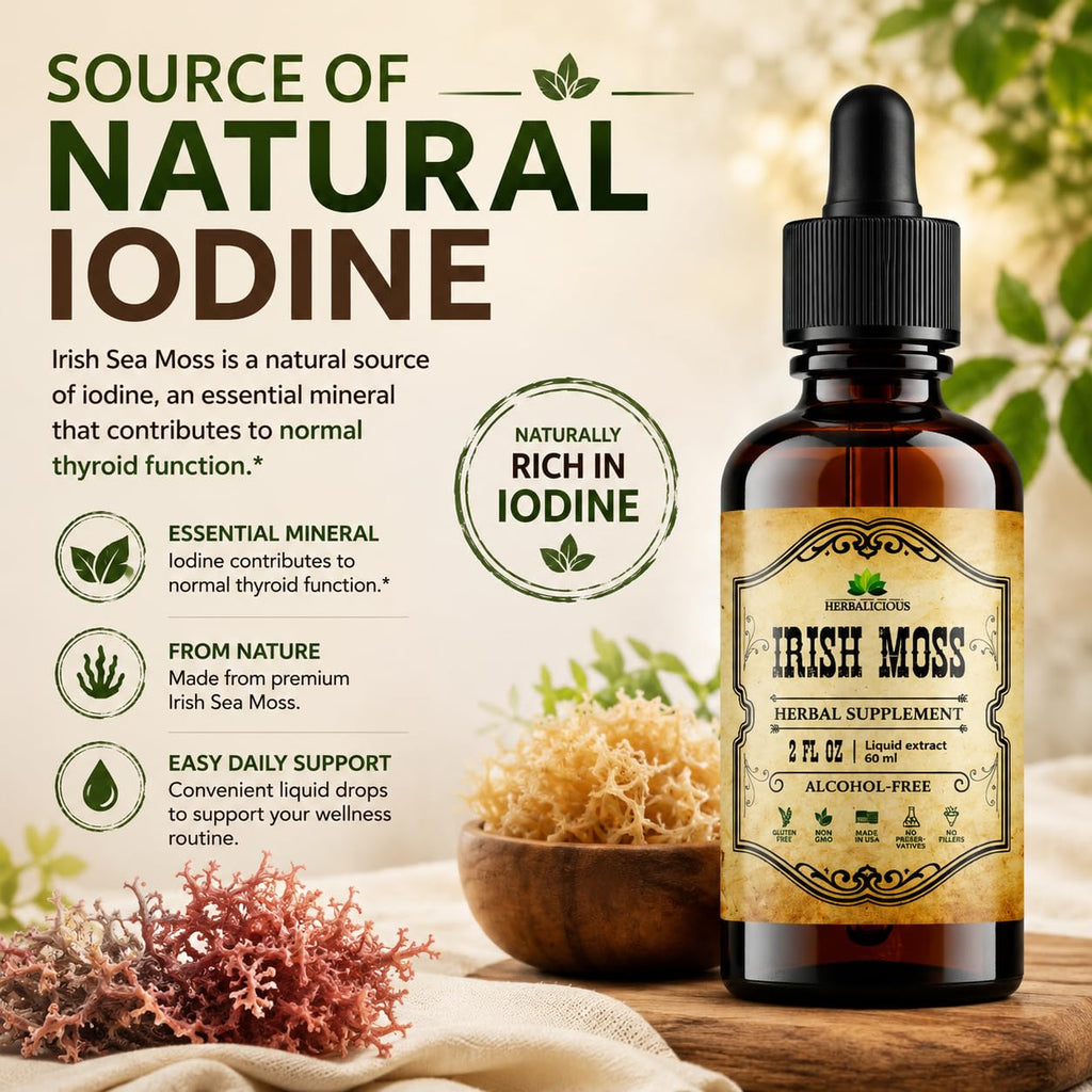 HERBALICIOUS Irish Sea Moss Raw Organic Drops - 2oz Bottle - image 4
