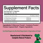 Complete Natural Products D-Mannose Cranberry Capsules 520mg - 100 Count - image 6