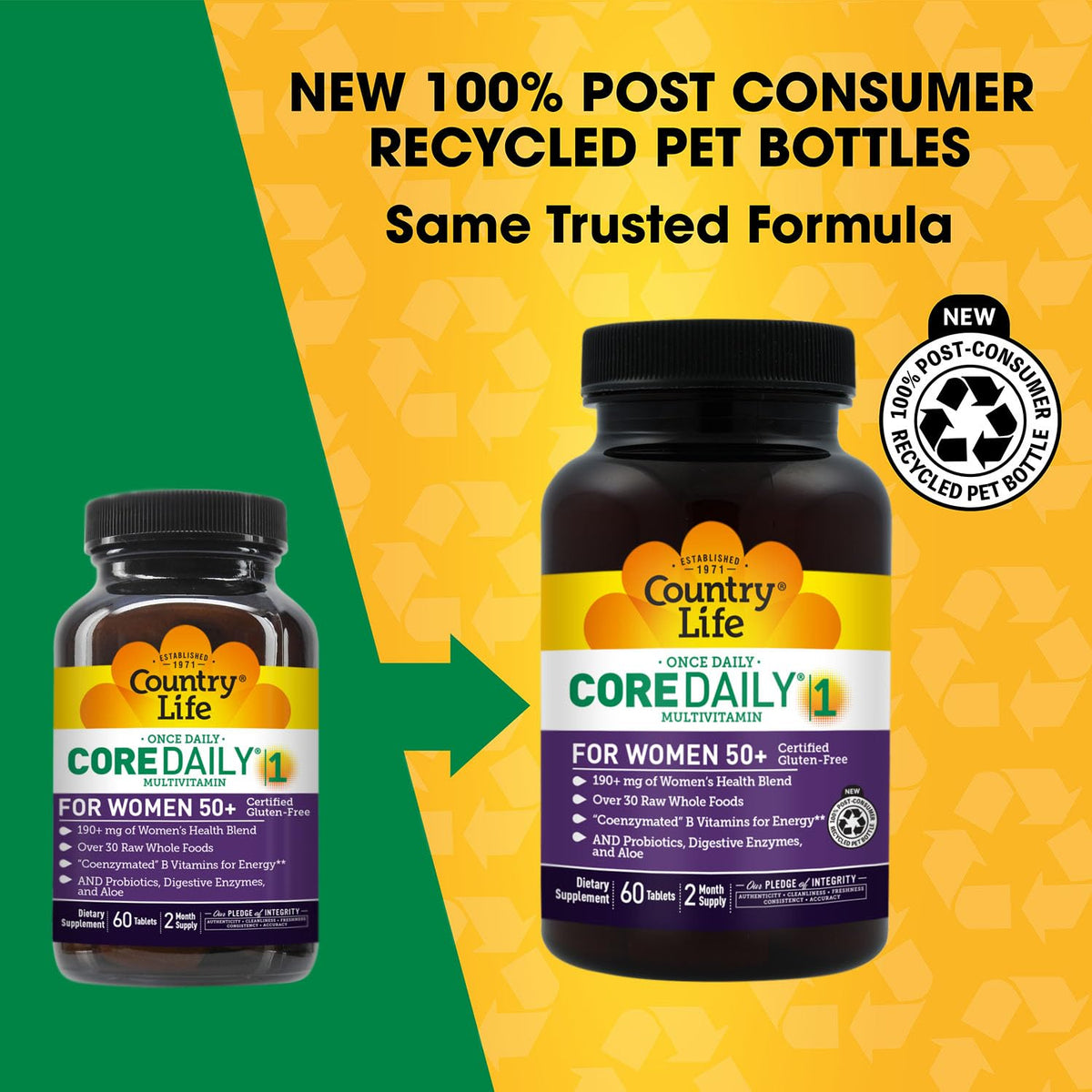 Country Life Core Daily-1 Women 50+ Multivitamin - 60 Tablets - image 2