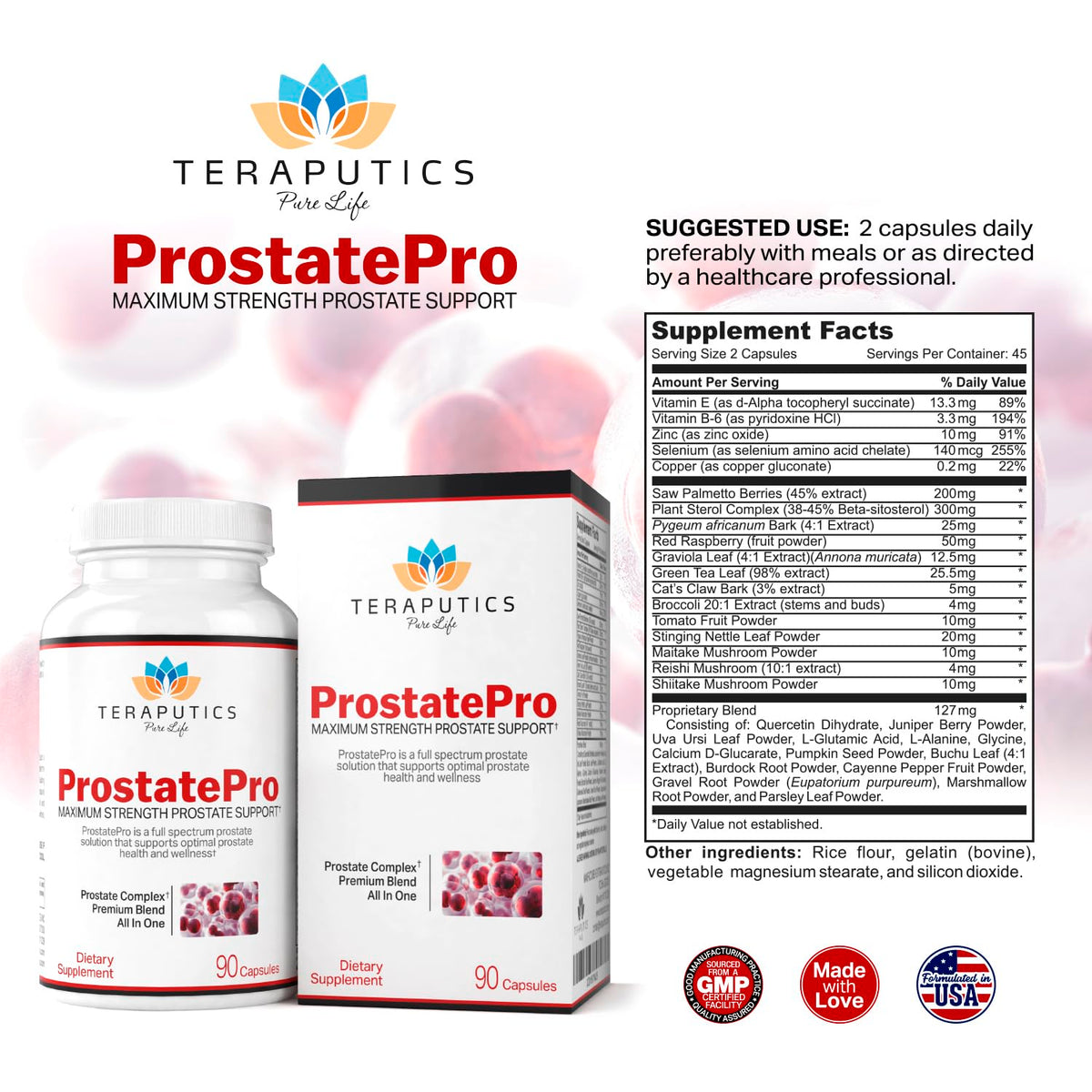 Teraputics ProstatePro Saw Palmetto Prostate Support - 90 Capsules - image 2