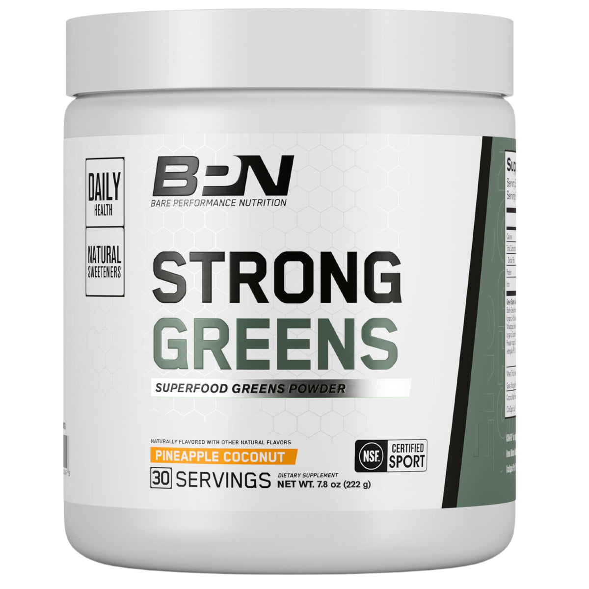 BARE PERFORMANCE NUTRITION Strong Greens Superfood Powder - 30 Servings
