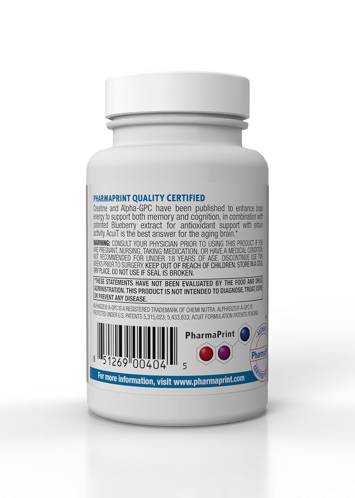 PharmaPrint AcuiT Brain Health Supplement with Alpha-GPC - 30 Capsules - image 2