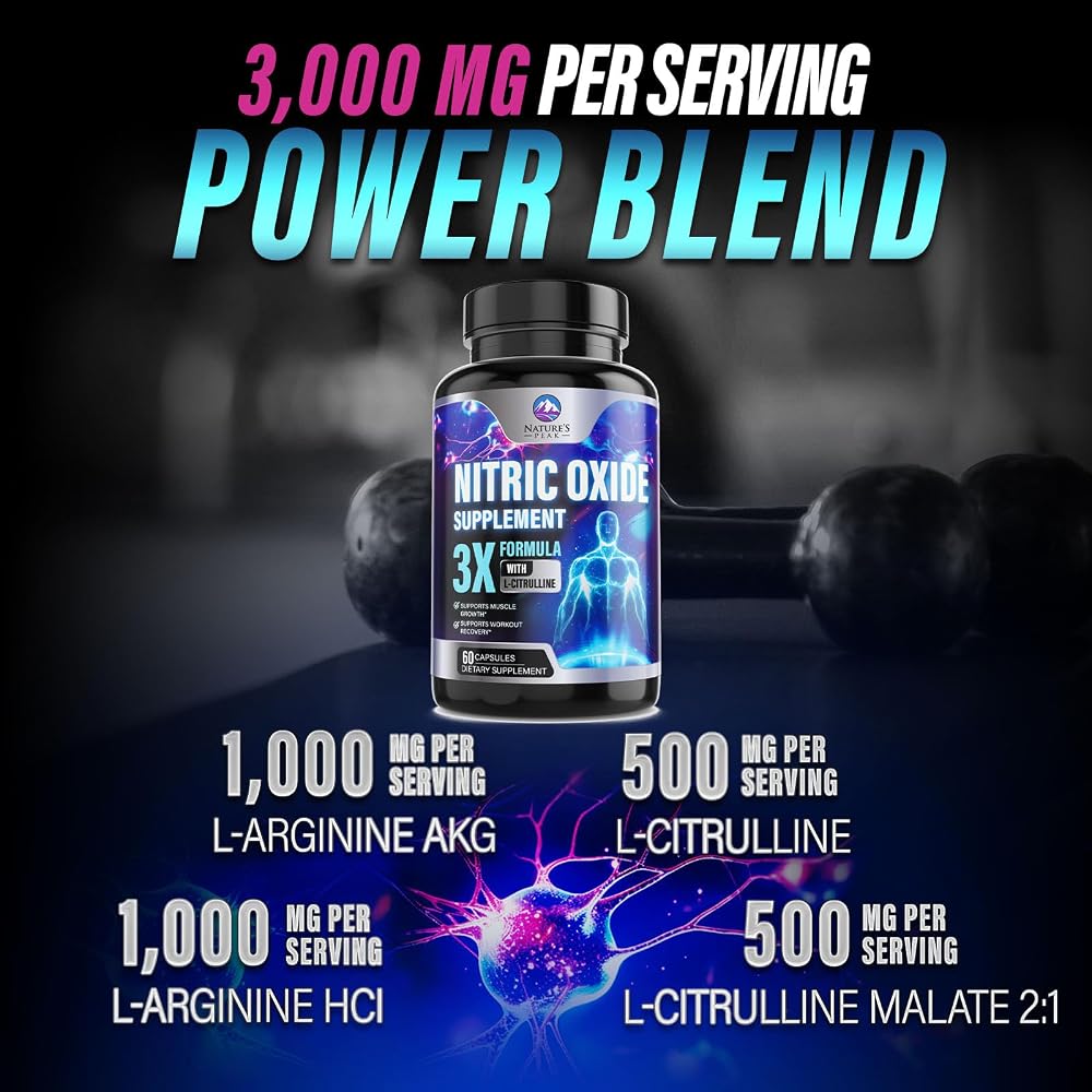Nature's Peak Extra Strength Nitric Oxide Booster - 3X Strength