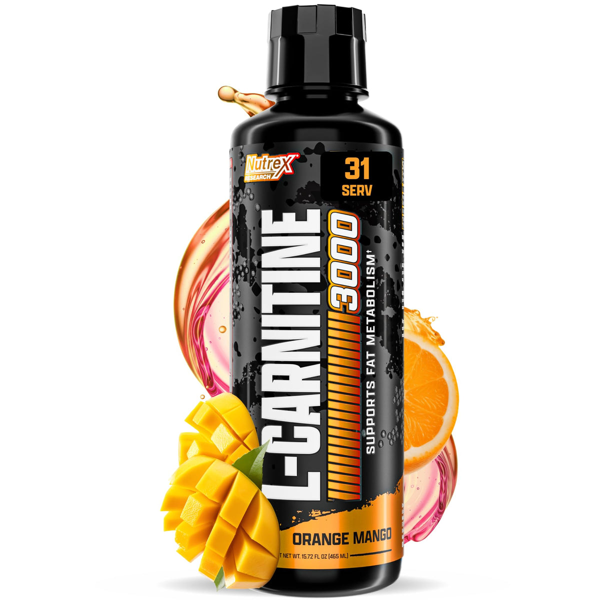 Nutrex Research L-Carnitine 3000 Liquid for Energy - 31 Servings