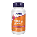 NOW Supplements Mega D-3 & MK-7 5000 IU/180 mcg - 120 Capsules