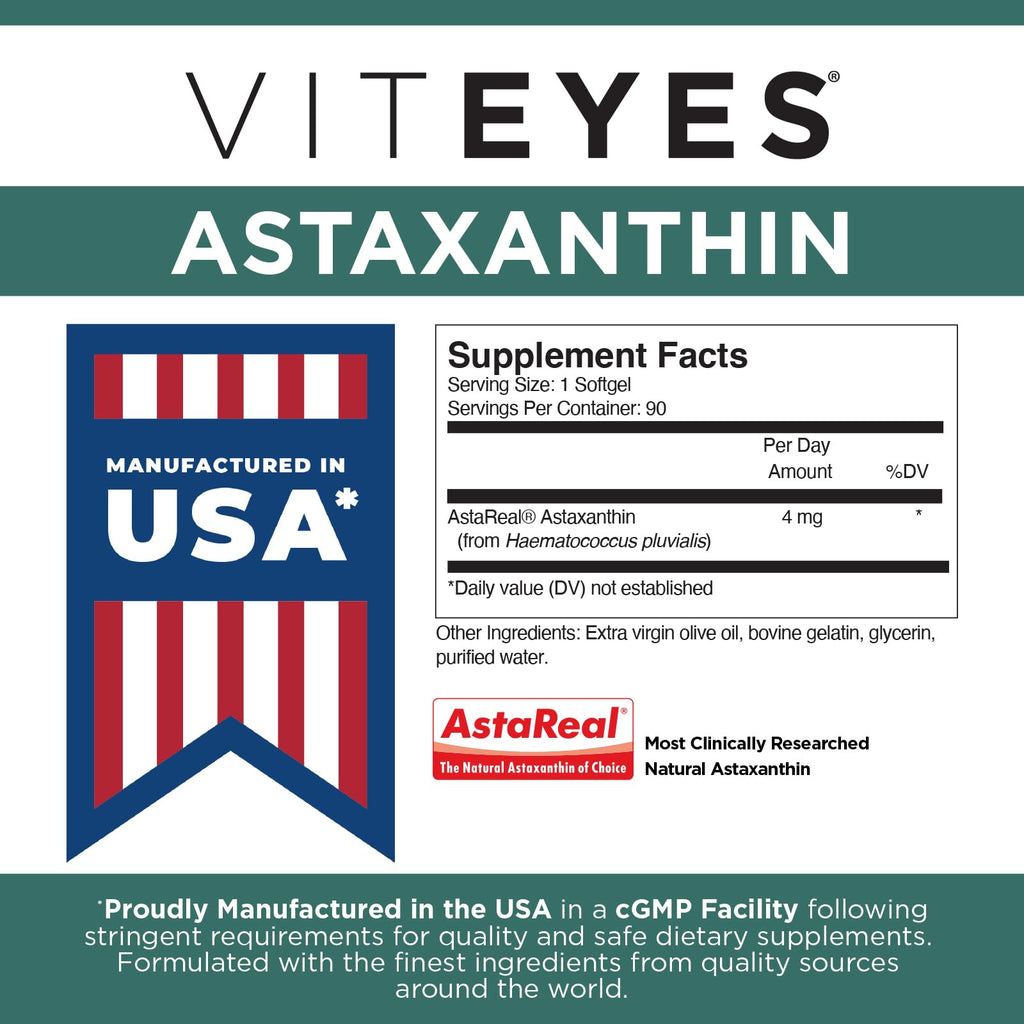 Viteyes Natural Astaxanthin Eye Strain Relief - 90 Softgels - image 6
