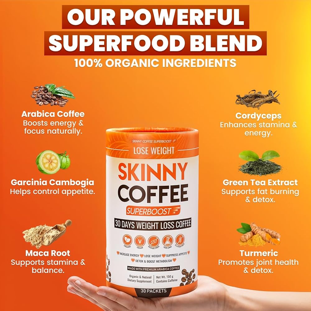 Skinny Coffee SuperBoost Weight Loss Coffee - 30 Servings - image 3