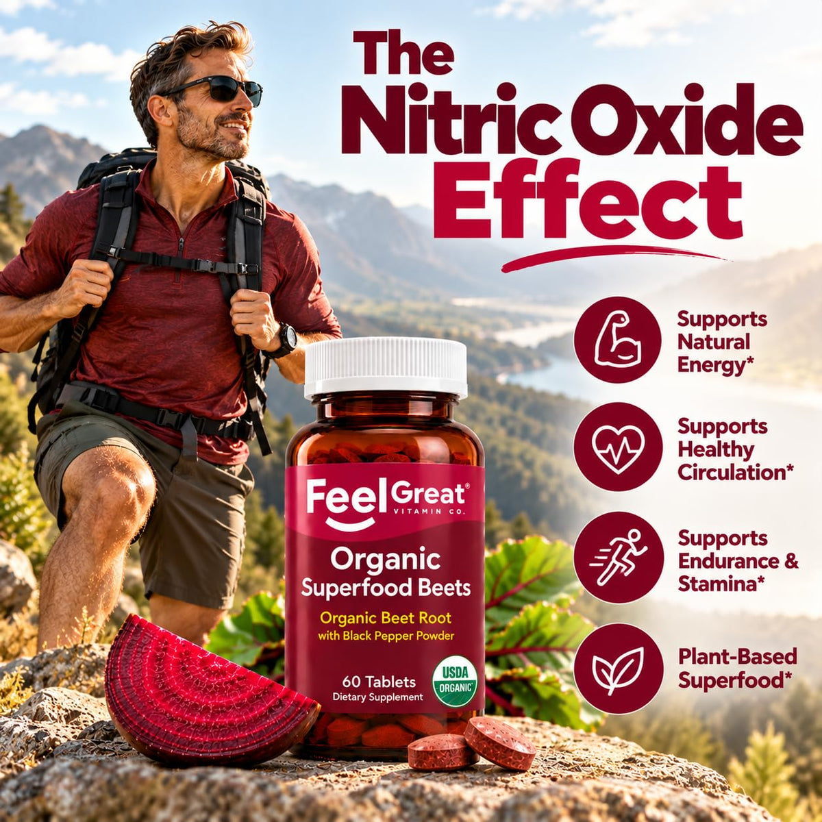 The Feel Great Vitamin Company Organic Beet Root Powder Tablets - 60 Count - image 5