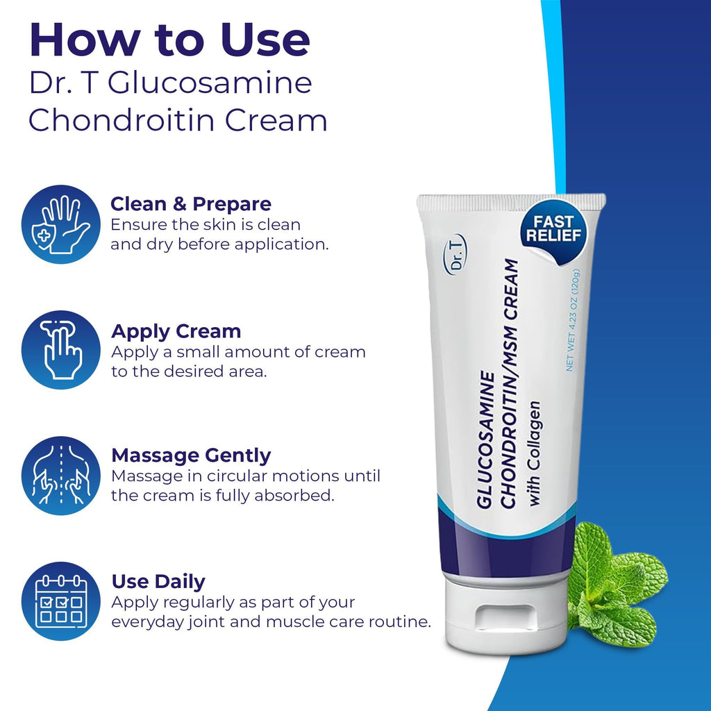 Dr. T Glucosamine Chondroitin Cream with MSM & Collagen - 120g - image 3