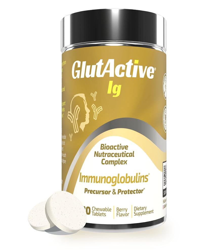 GlutActive IG-Gold 750mg Colostrum Chewable Tablets - 30 Count