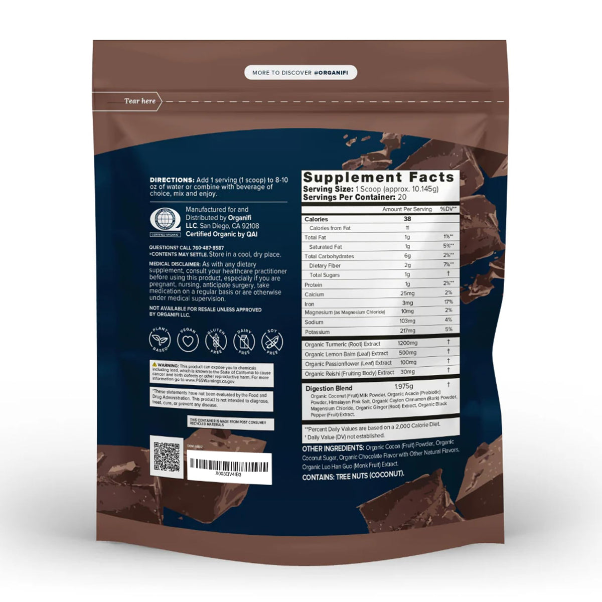 Organifi Gold Turmeric Tea Powder for Sleep and Relaxation - 30 Servings - image 2