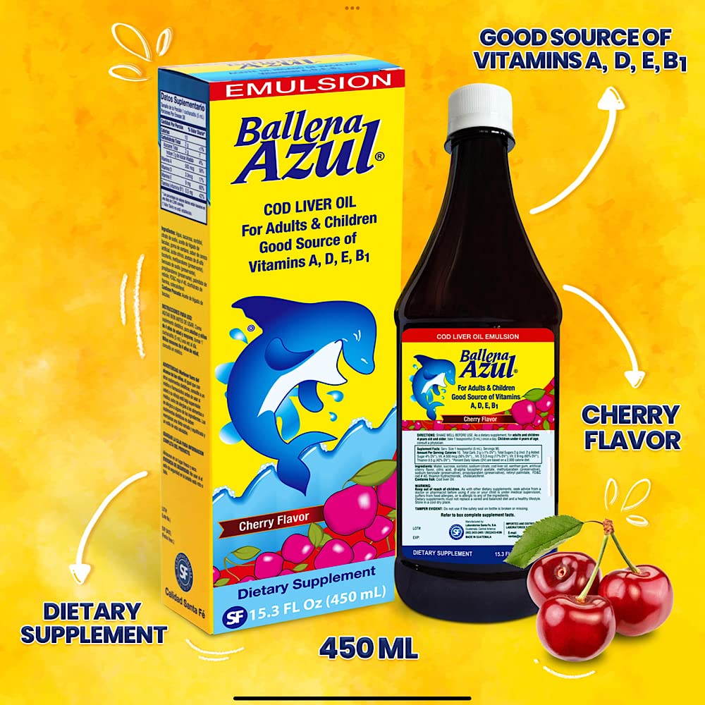 Ballena Azul Cod Liver Oil Omega 3 Immune Support - 15 Fl Oz - image 3