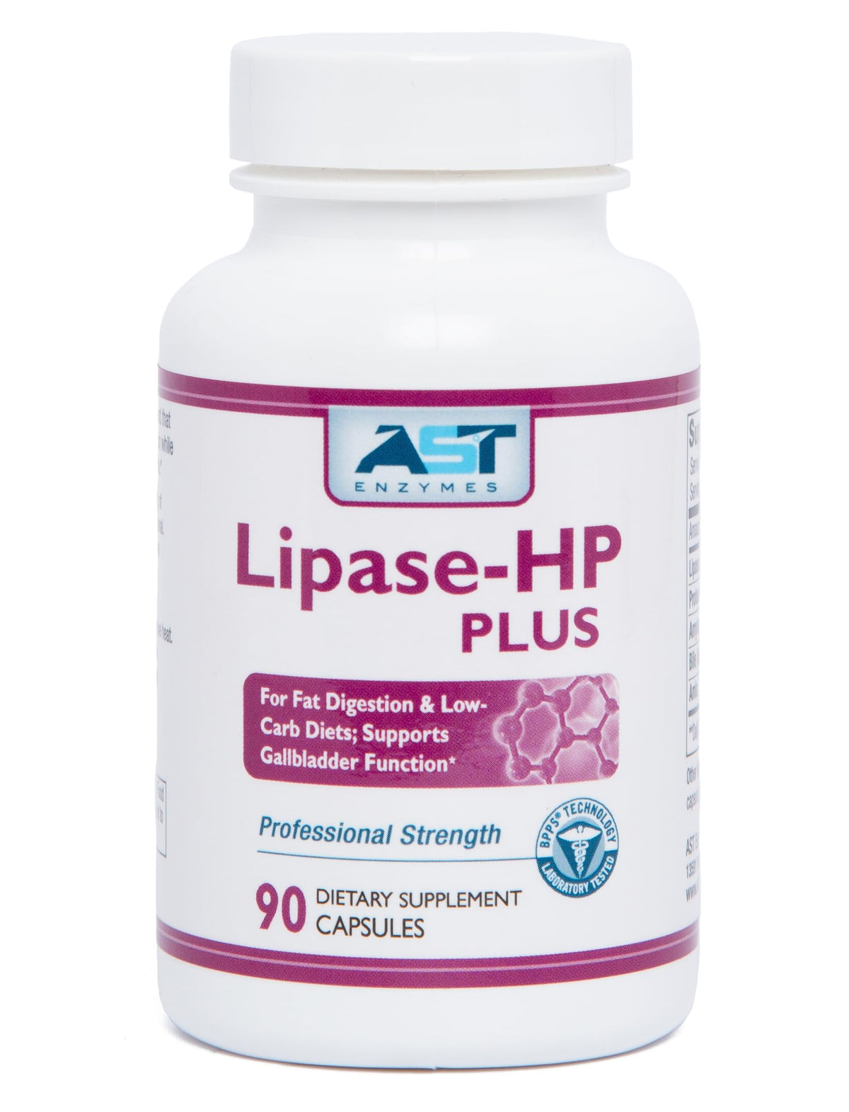 AST Enzymes Lipase-HP Plus Digestive Enzyme - 90 Vegetarian Capsules