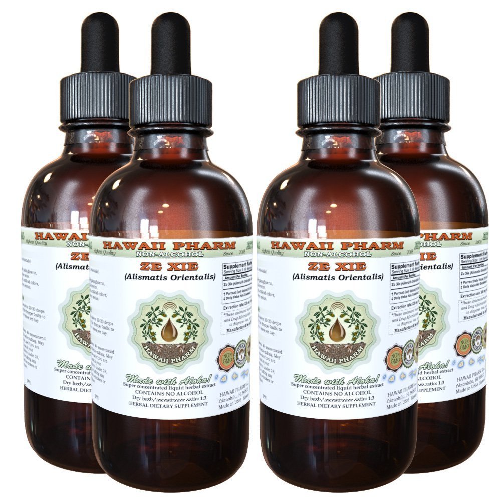 Hawaii Pharm Ze Xie Rhizome Alcohol-Free Extract - 4 fl oz (Pack of 4)