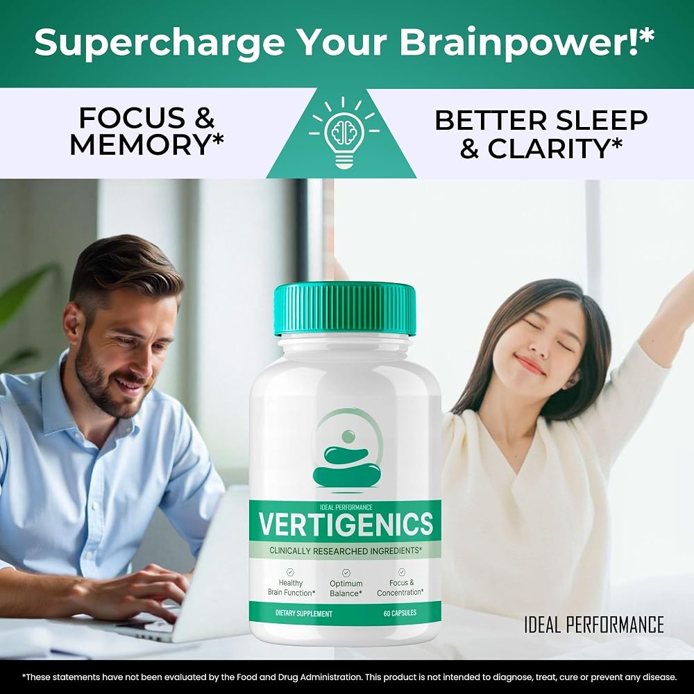 IDEAL PERFORMANCE Vertigenics Brain Supplements Memory & Focus - 180 Capsules - image 5