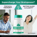 IDEAL PERFORMANCE Vertigenics Brain Supplements Memory & Focus - 180 Capsules - image 5