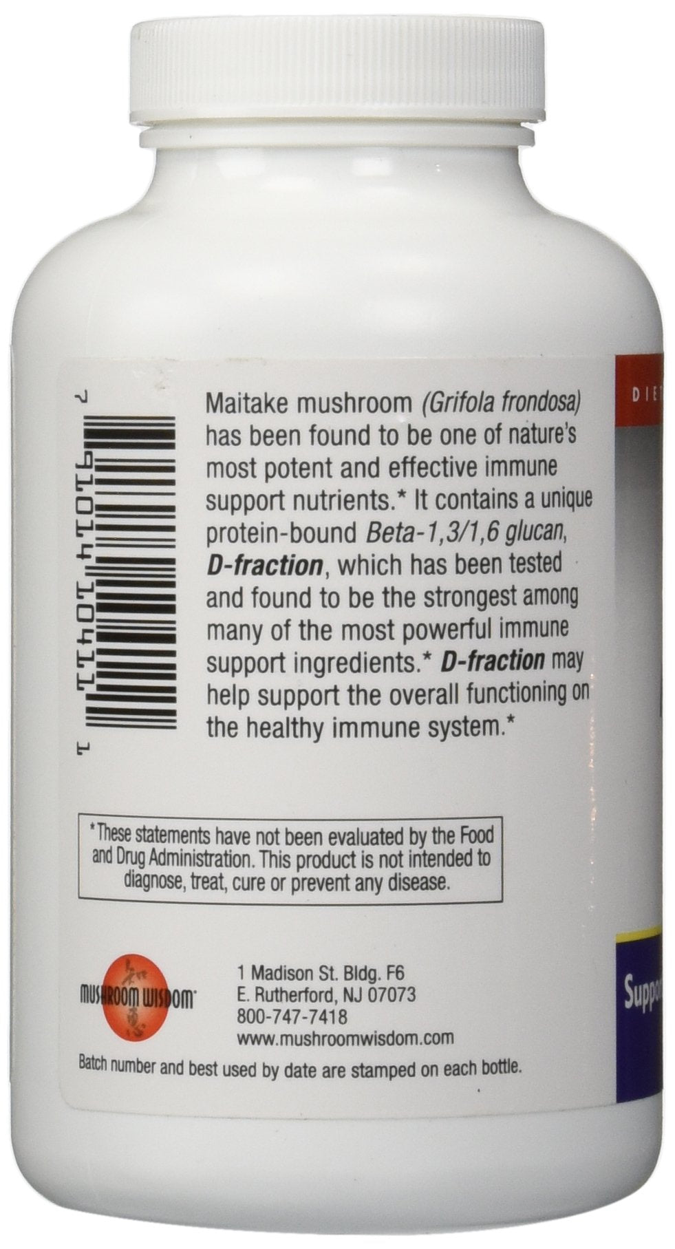 Mushroom Wisdom Maitake Mushroom Extract D-Fraction - 360 Capsules - image 2