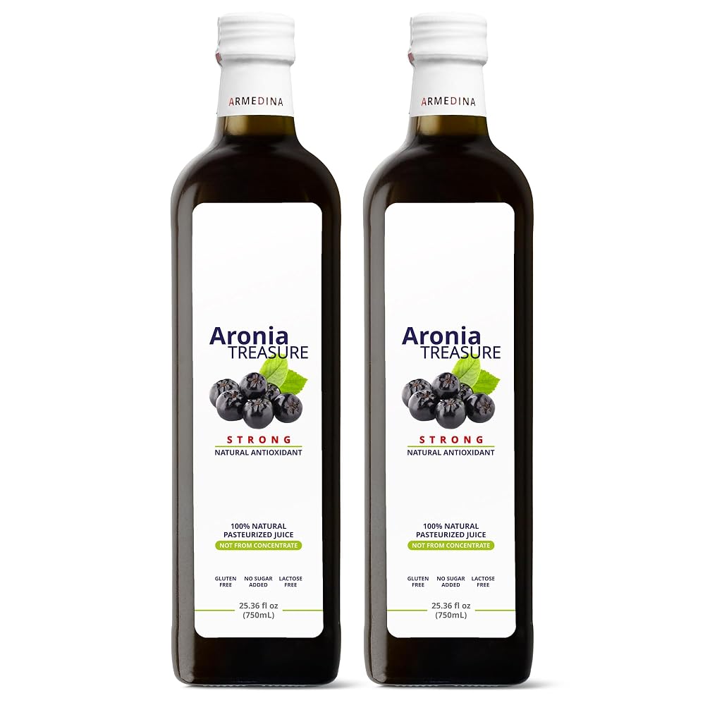 Aronia Treasure 100% Aronia Berry Juice - 2 x 25.36 Fl Oz