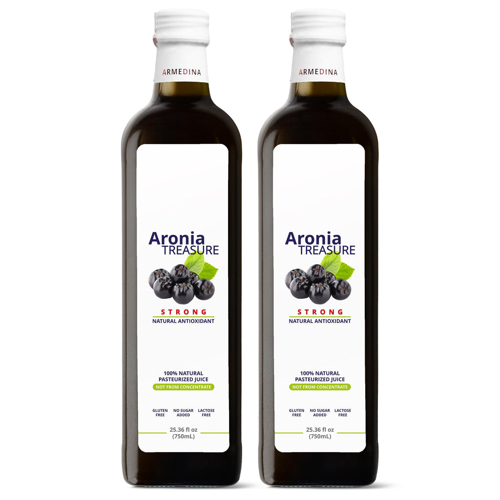 Aronia Treasure 100% Aronia Berry Juice - 2 x 25.36 Fl Oz