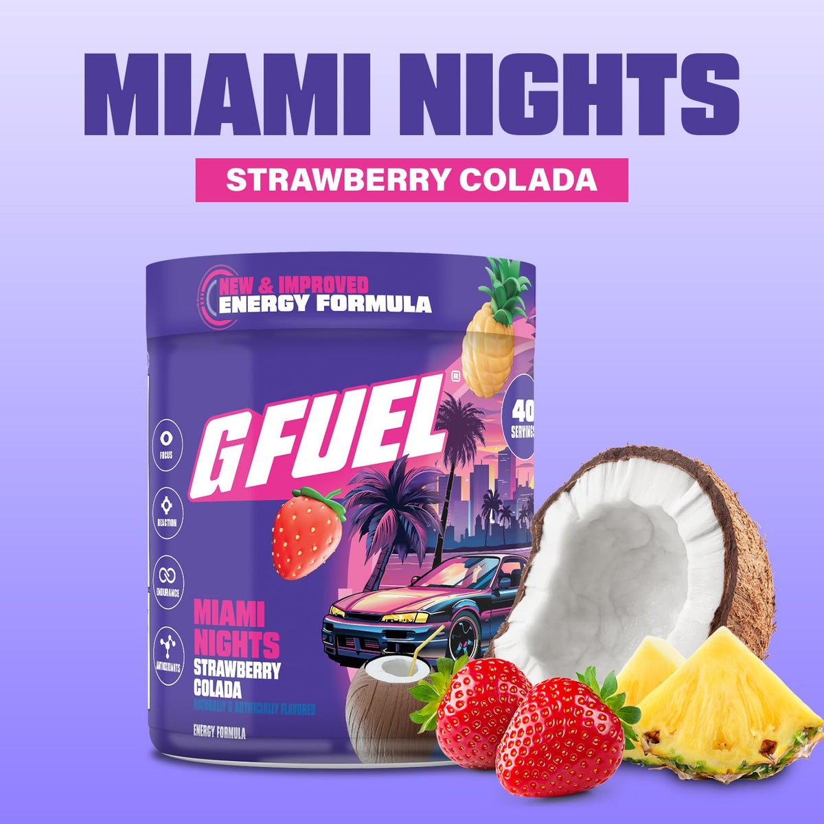 G Fuel Miami Nights 2.0 Energy Drink Powder - 40 Servings - image 5