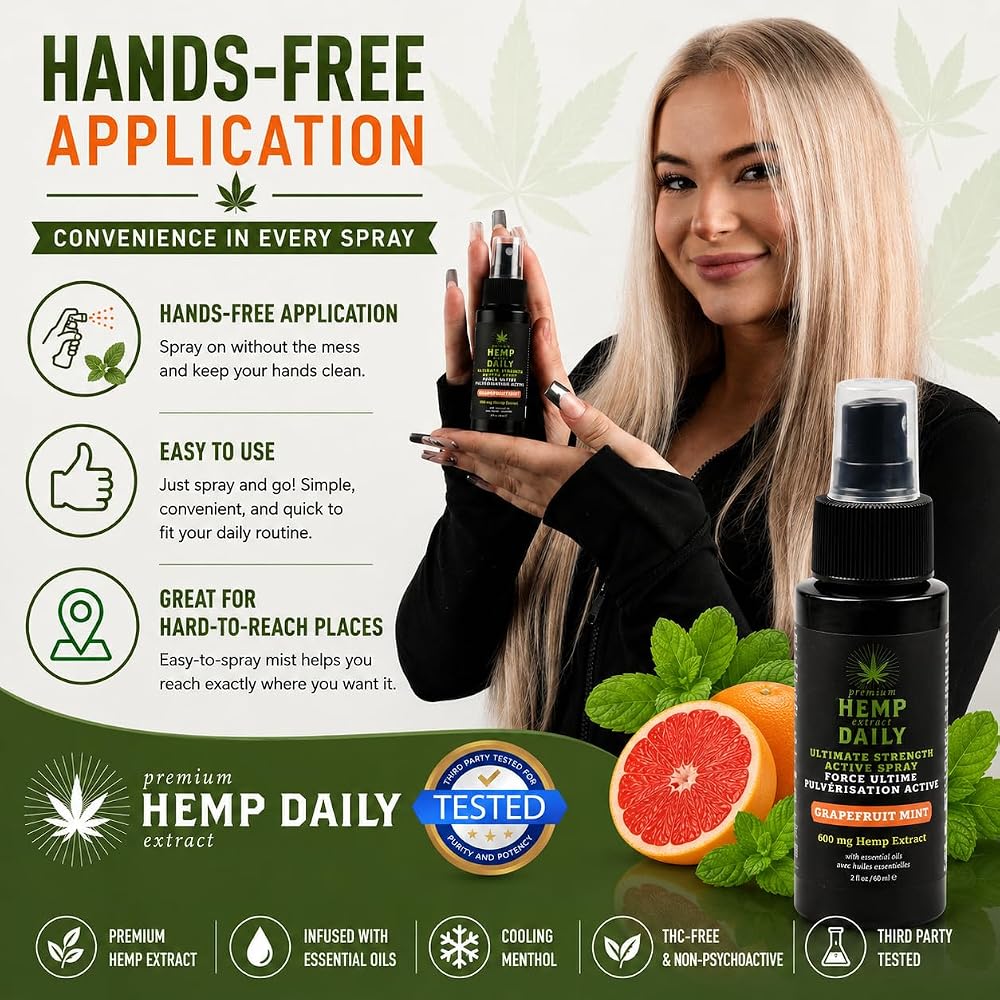 Earthly Body Hemp Daily Ultimate Strength Active Spray