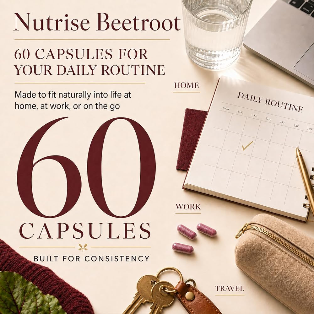 Nutrise Beetroot Capsules with Grape Seed Extract - 60 Capsules - image 4