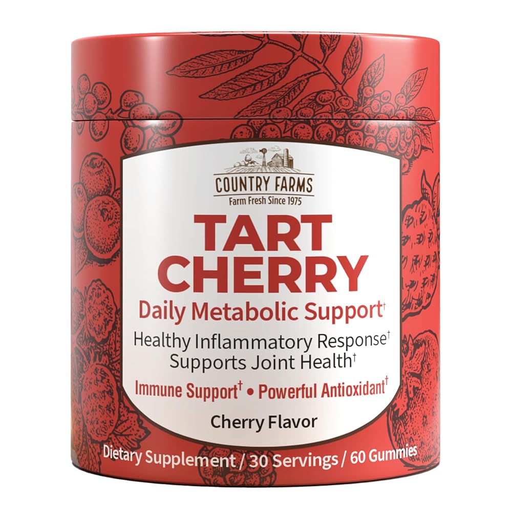 Country Farms Tart Cherry Gummies for Metabolic Support - 60 Gummies