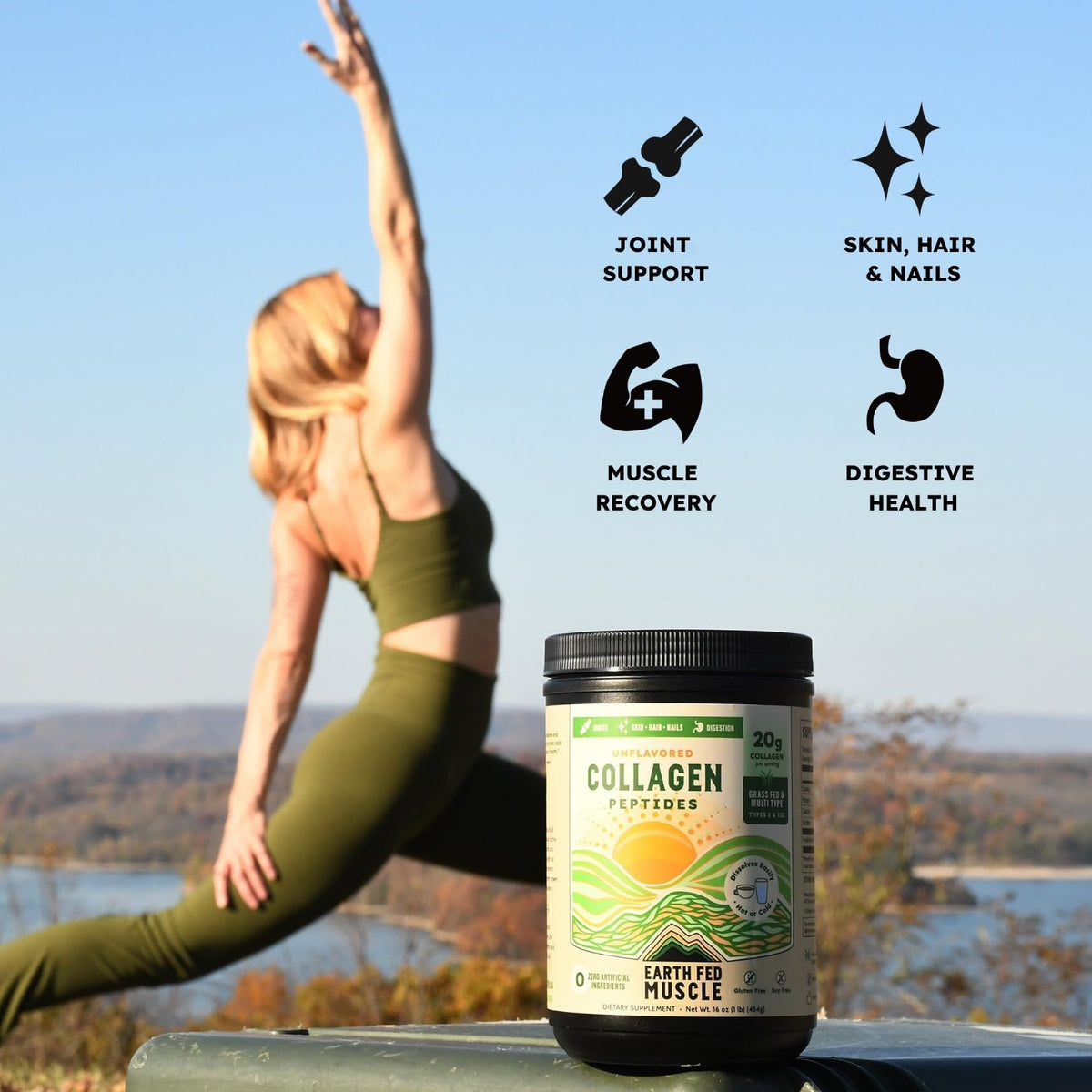 Earth Fed Muscle Collagen Peptides Unflavored - 23 Servings - image 5
