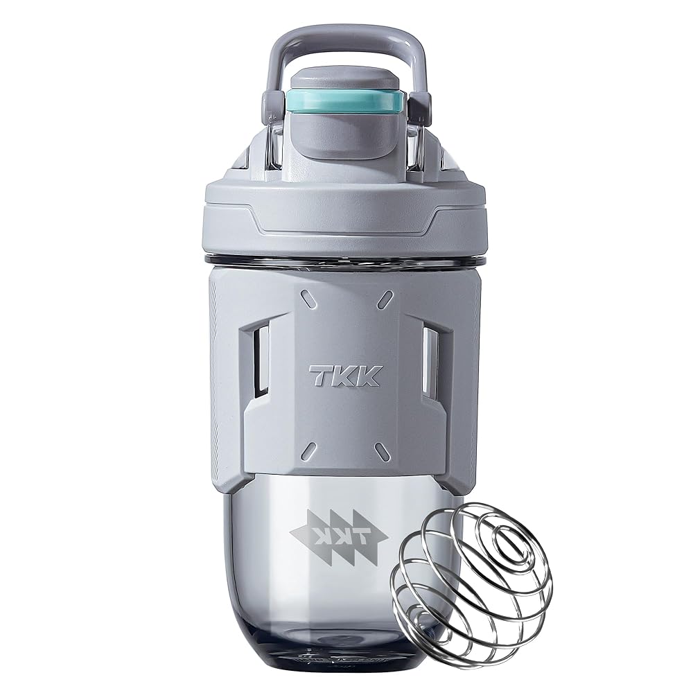 TKK Blender Shaker Bottle 24 Ounce With Blending Ball Plastic Protein