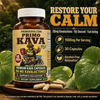 PRIMO KAVA Kava Capsules 50mg Calm and Relaxation - 30 Count - image 2