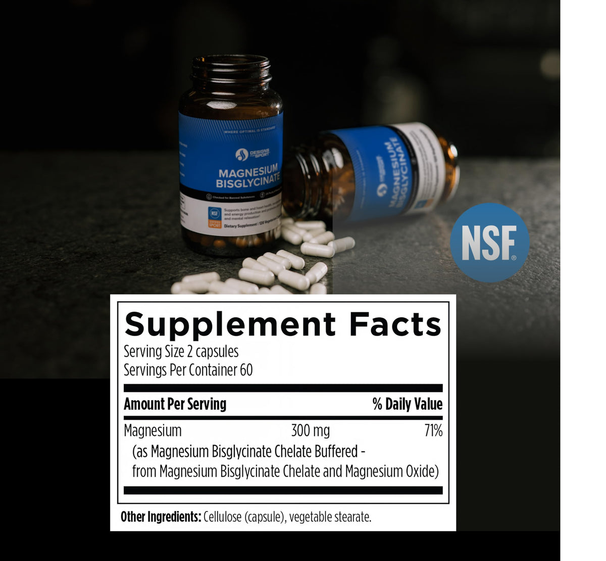 Designs for Sport Magnesium Glycinate - 120 Capsules - image 2