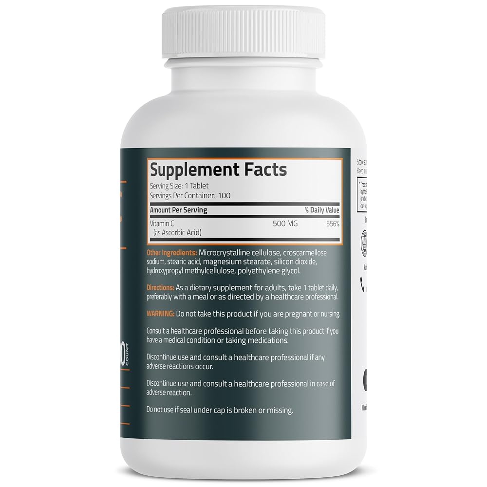 Bronson Vitamin C 500 MG Supports a Healthy Immune System