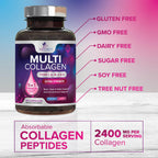 Nature's Nutrition Multi Collagen Complex Pills - Hydrolyzed Collagen