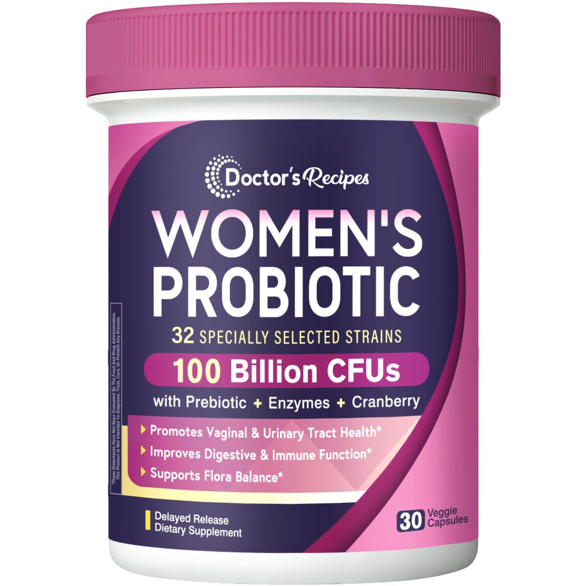 Doctor's Recipes Probiotics for Women 100 Billion CFU - 30 Capsules
