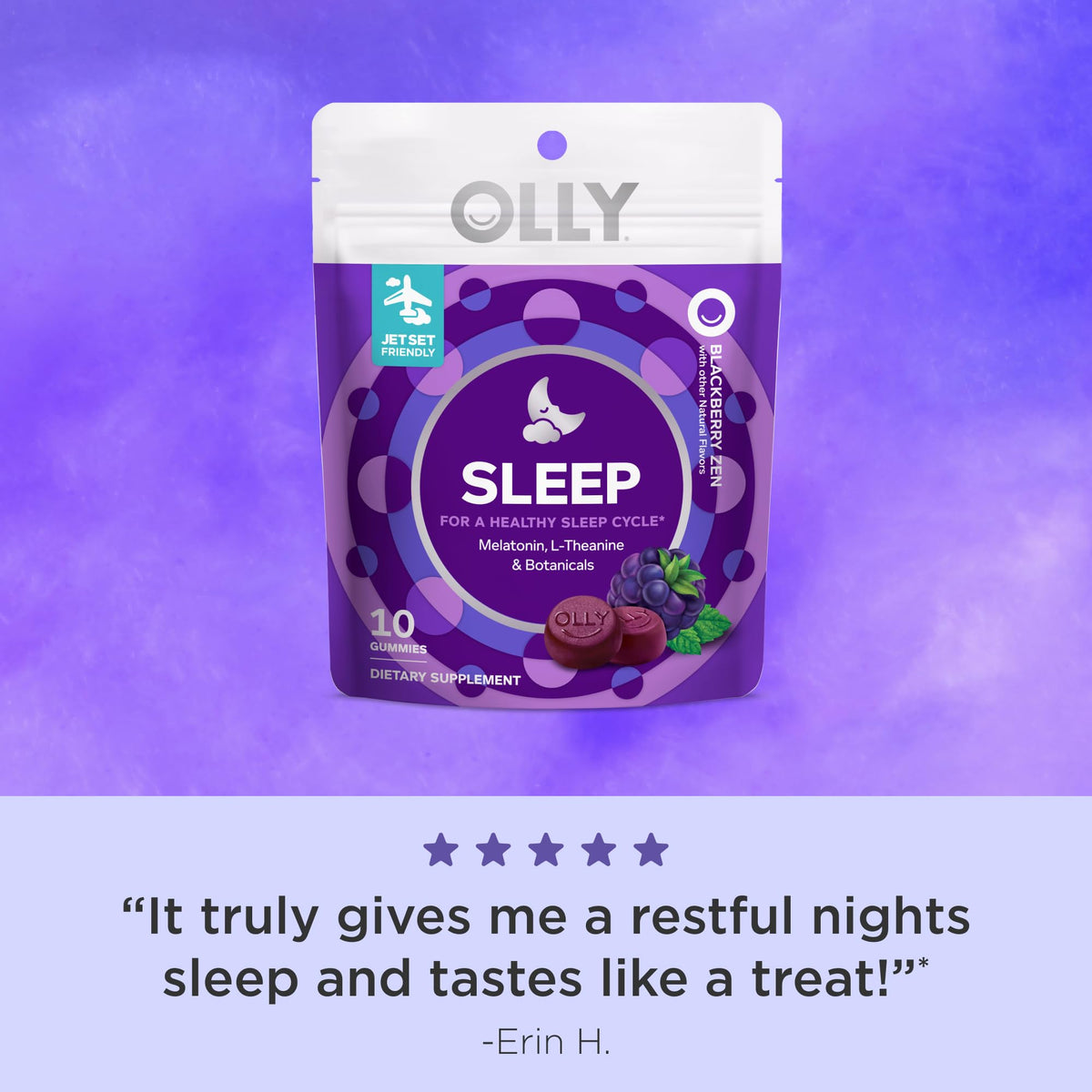 OLLY Blackberry Zen Restful Sleep Gummy - 10 Count - image 7