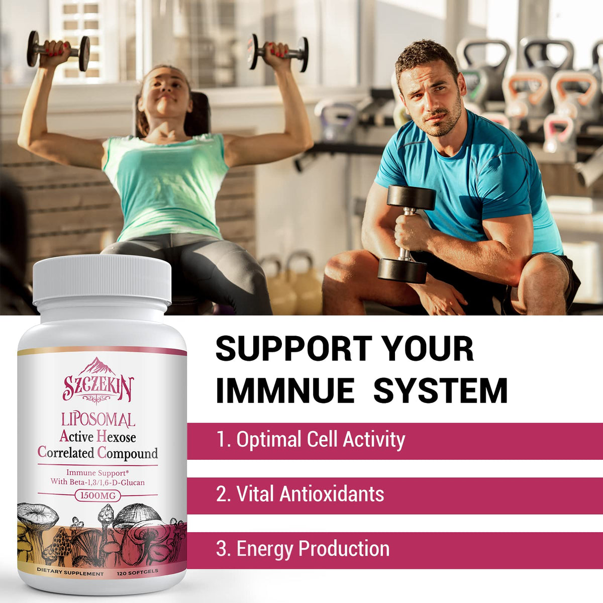 SZCZEKIN 1500mg Liposomal Active Hexose Correlated Supplement