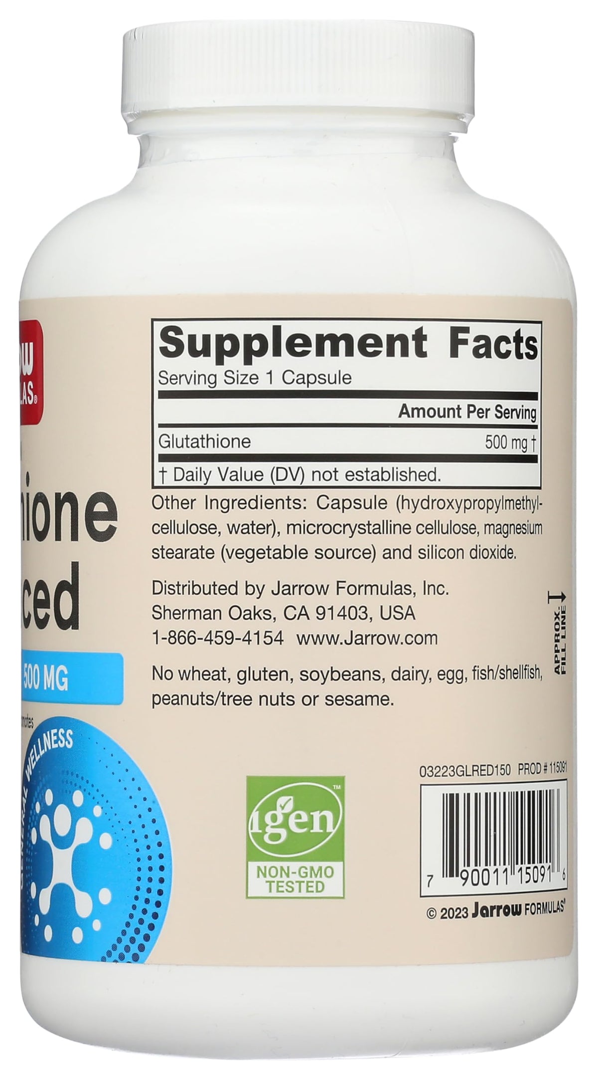 Jarrow Formulas Glutathione Reduced 500 mg - 150 Vegetarian Capsules - image 5