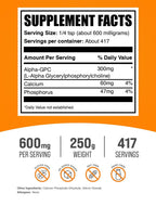 BulkSupplements.com Alpha GPC Powder