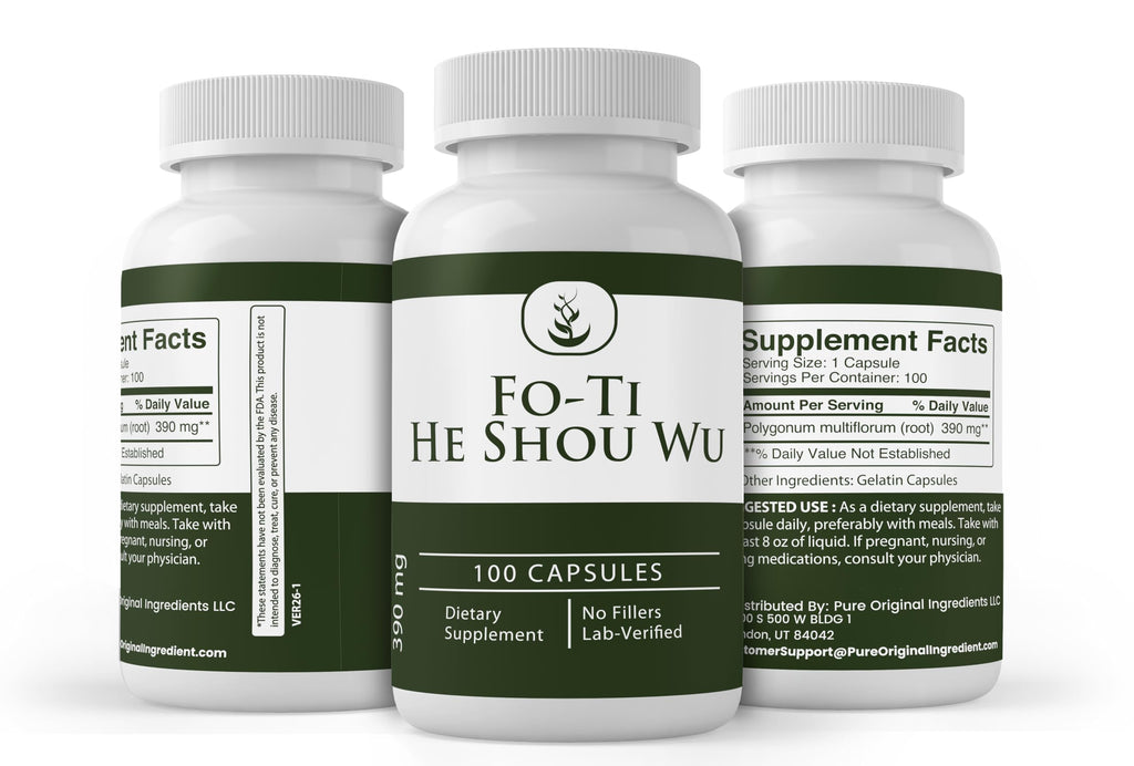 PURE ORIGINAL INGREDIENTS Fo-Ti Extract Capsules - 100 Count - image 5